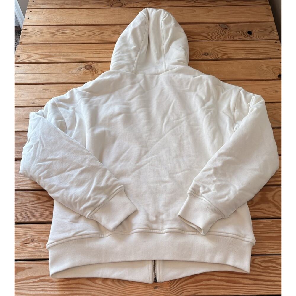 Splits 59 Women’s Fuzzy lined full zip Hoodie Jacket Size L White CC - Picture 2 of 7